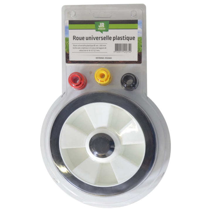 200 mm Universalmäherrad mit 4 Reduktionsringen rou0003 jr Modell 7, Modell 7