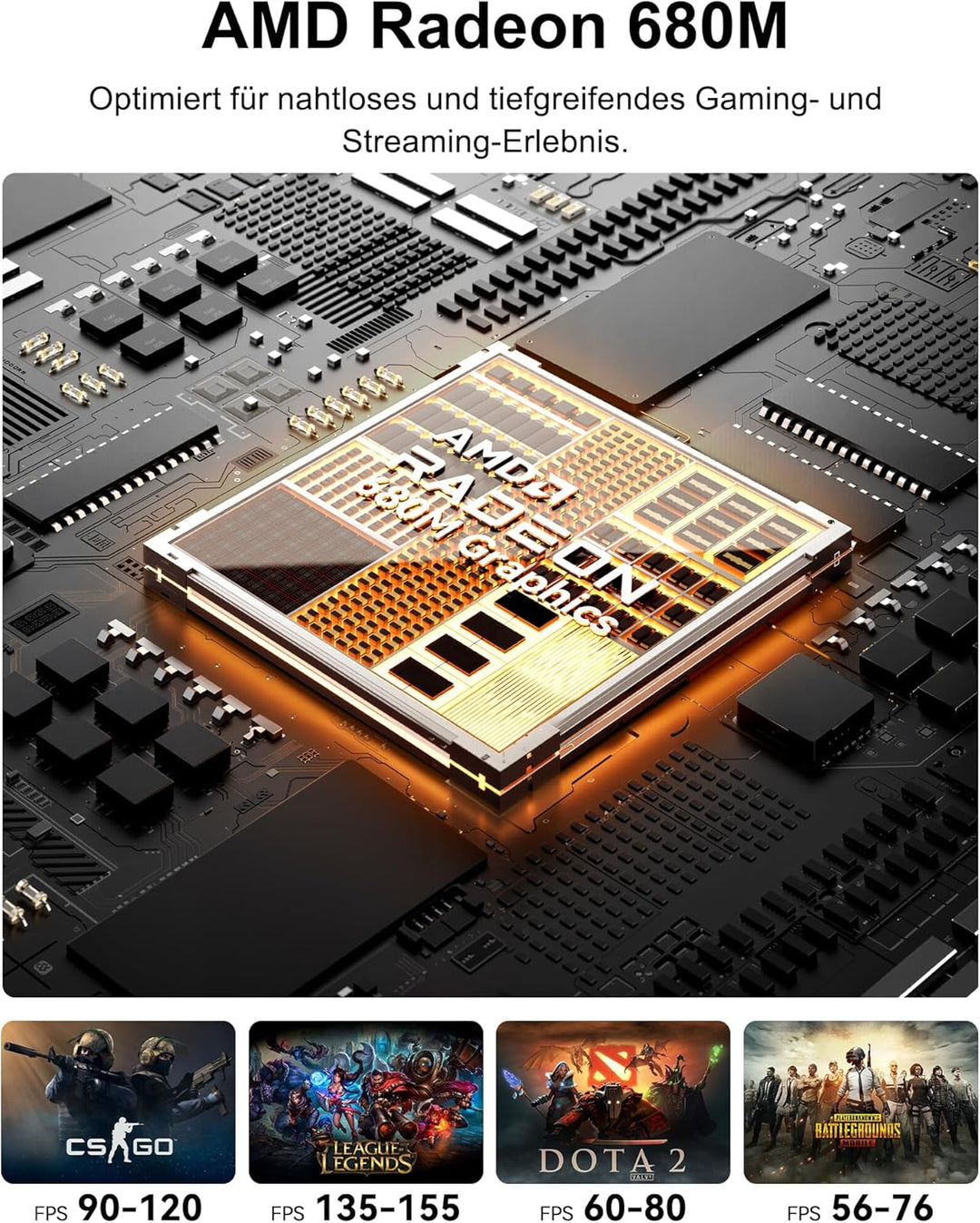 GEEKOM Mini PC A6 Aurora Edition mit AMD Ryzen 7 6800H | Der weltweit einzige europäische Hardware-A