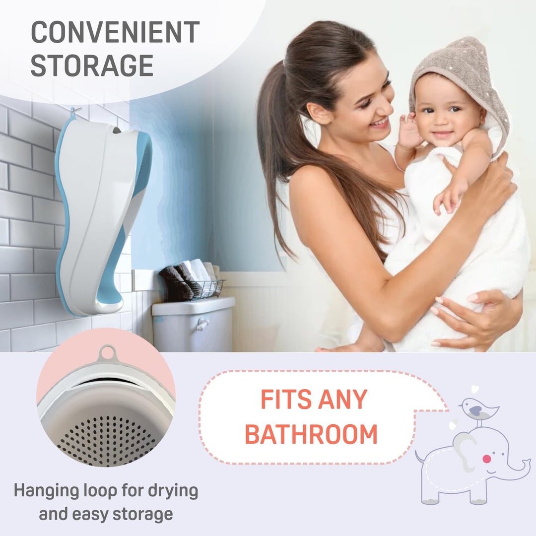 BABYLON DOLPHIN Badewannensitz Baby Ab 0-6 Monate – Ergonomisches Kinder Badewanne – Hypoallergen, S
