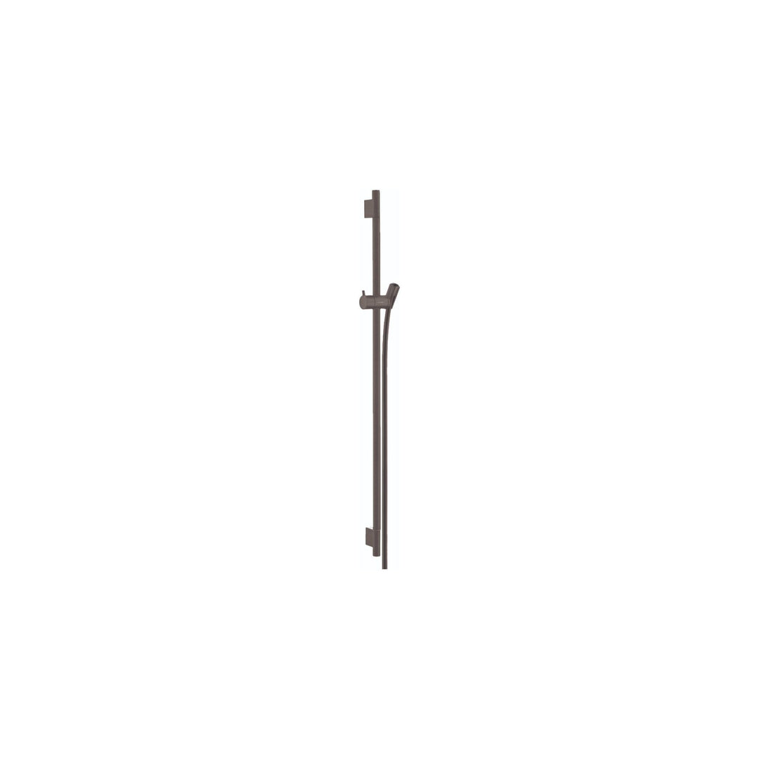 hansgrohe Duschstange Unica' S Puro 0,90m mit Brauseschlauch 1,60m, Brushed Black Chrome Brushed Bla