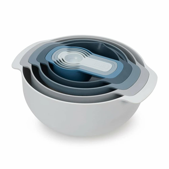 Joseph Joseph Nest 9 Plus 9-Pièces, set emboîtable avec bol de mélange grand et petit, passoire, tam