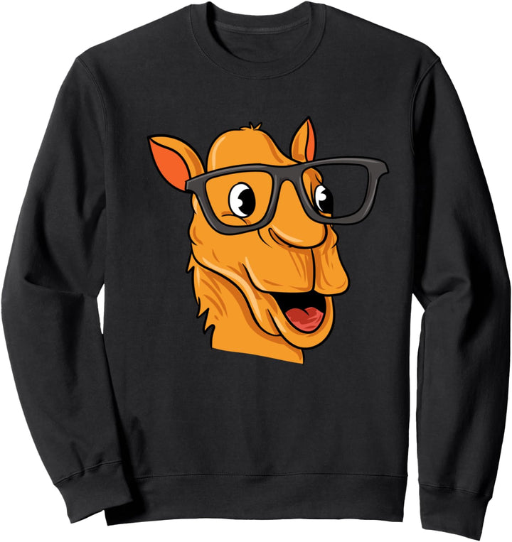 Hipster Kamel Tier Kamel mit Leseglas Sweatshirt