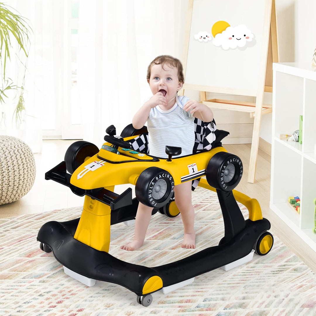 LIFEZEAL 4 in 1 Lauflernhilfe Baby, Höhenverstellbares &amp; Klappbares Babywalker, Baby Gehfrei ab 6 Mo
