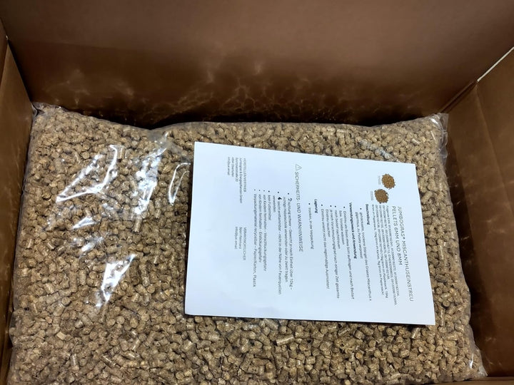 Jumbogras® Einstreu-Pellets aus Miscanthus|Elefantengras als Gross-Tier & Pferdeeinstreu, statt Stro