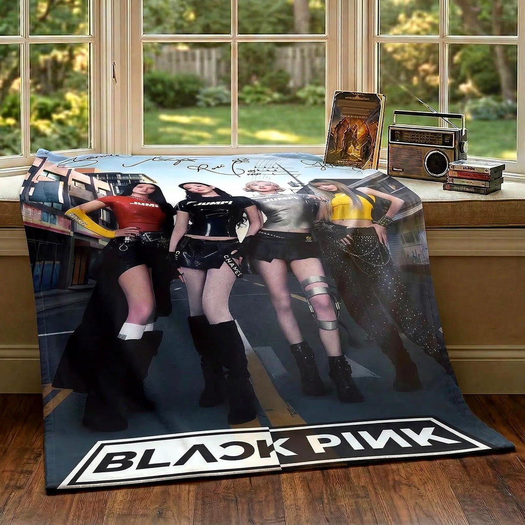 Blackpink Decke für Fans, Mehrzweck-Flanelldecke Superweiche Flanelldecke für Lounging Reisen Outdoo