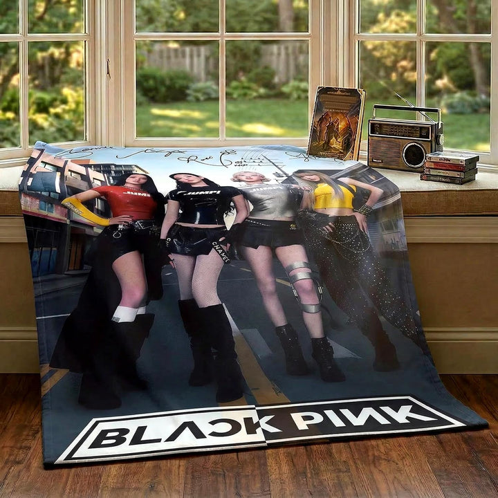 Blackpink Decke für Fans, Mehrzweck-Flanelldecke Superweiche Flanelldecke für Lounging Reisen Outdoo