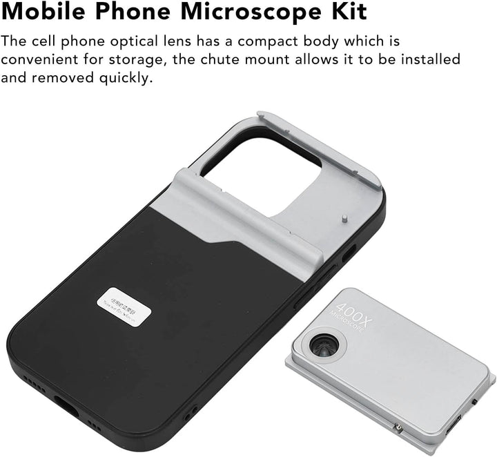 Telefon-Mikroskop-Objektiv, 400-faches -High-Definition-Handy-Mikroskop-Objektiv, Tragbares Digitale
