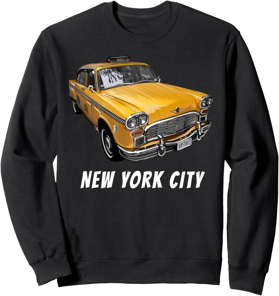 New York City Manhattan Checker Taxi Cab for Big Apple Fans Sweatshirt