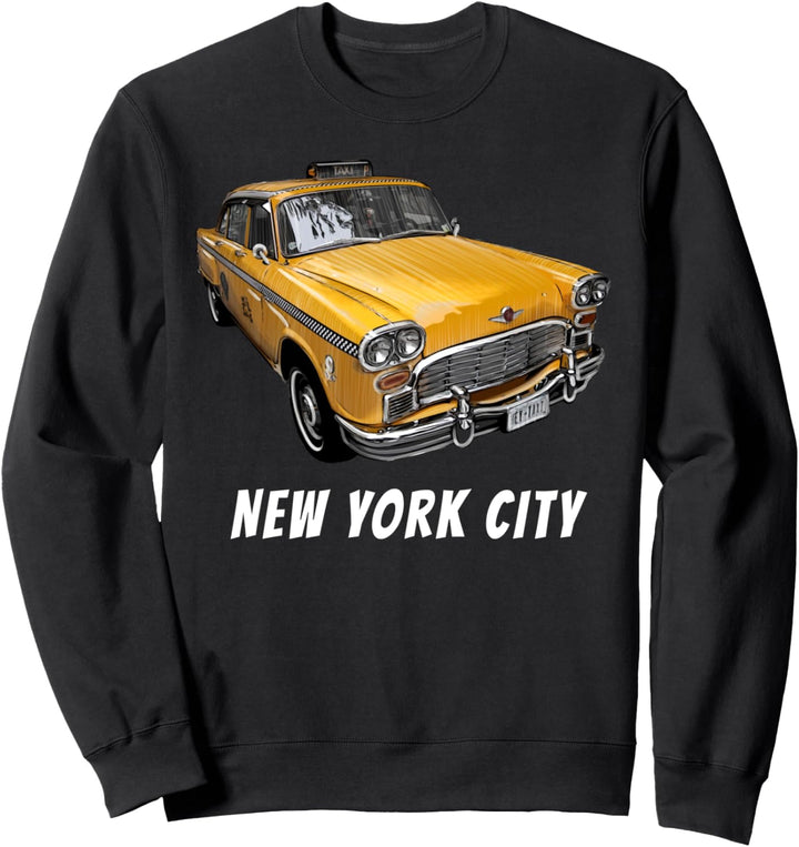 New York City Manhattan Checker Taxi Cab for Big Apple Fans Sweatshirt