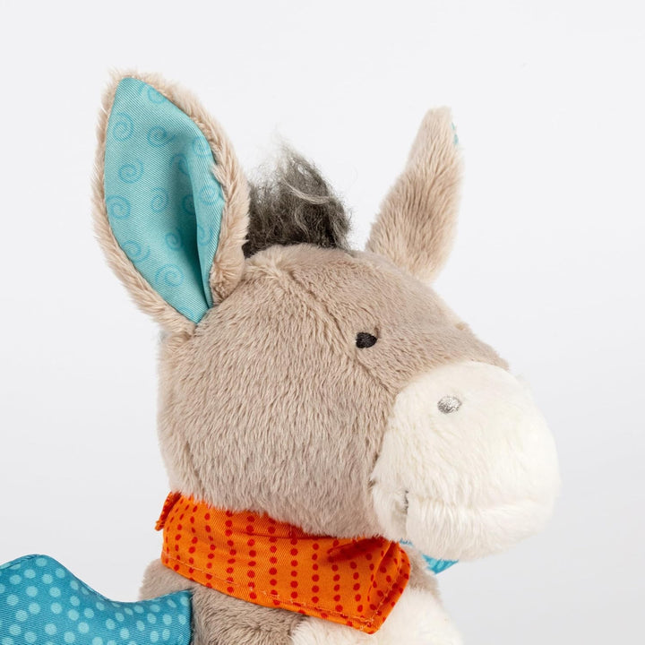 SIGIKID Minispieluhr Esel, Kuscheltier mit Spieluhr zum Aufziehen, sanfte Melodie zum Einschlafen, S