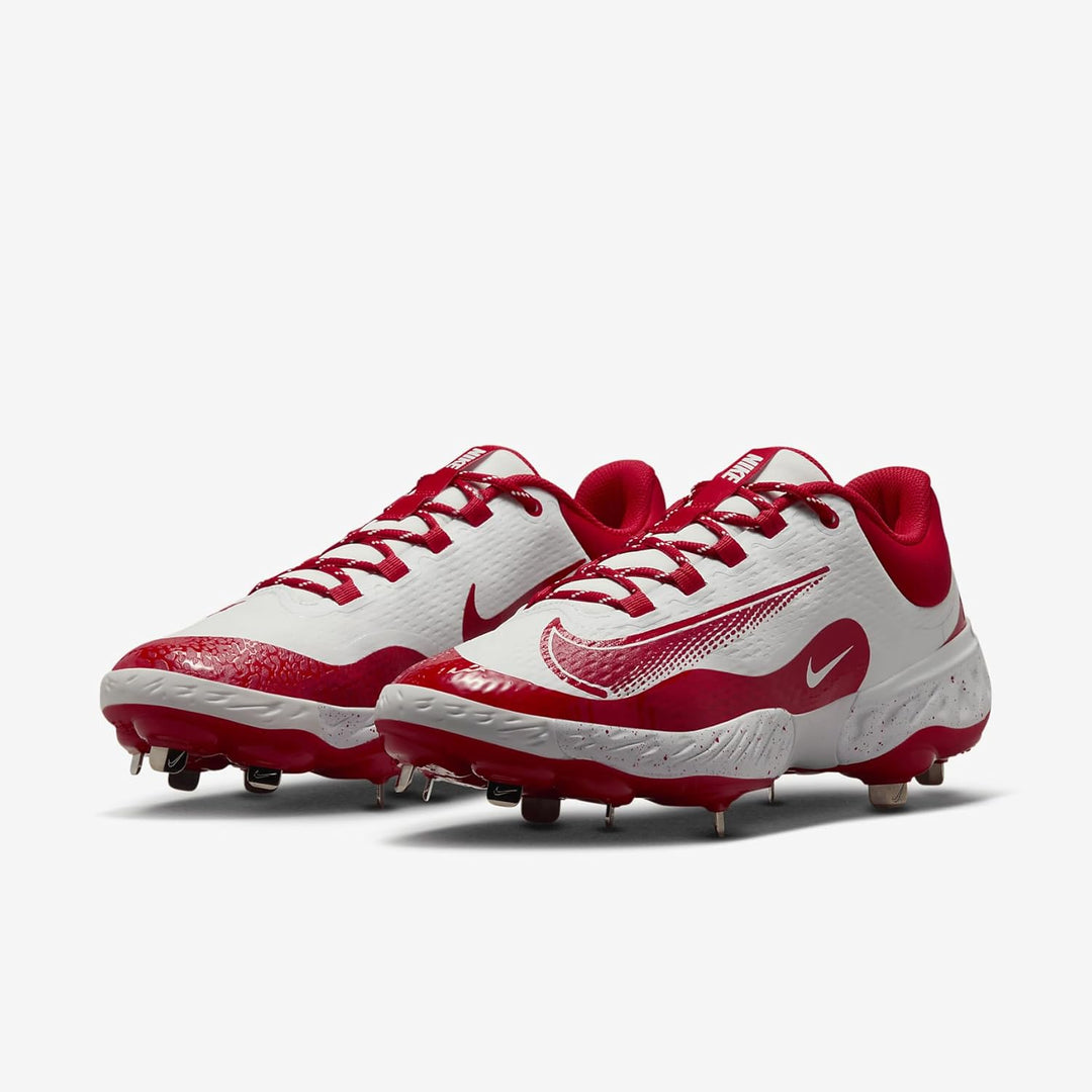 Nike Alpha Huarache Elite 4 Baseball-Stollen für Herren 40 EU Weiss Uni Rot, 40 EU Weiß Uni Rot