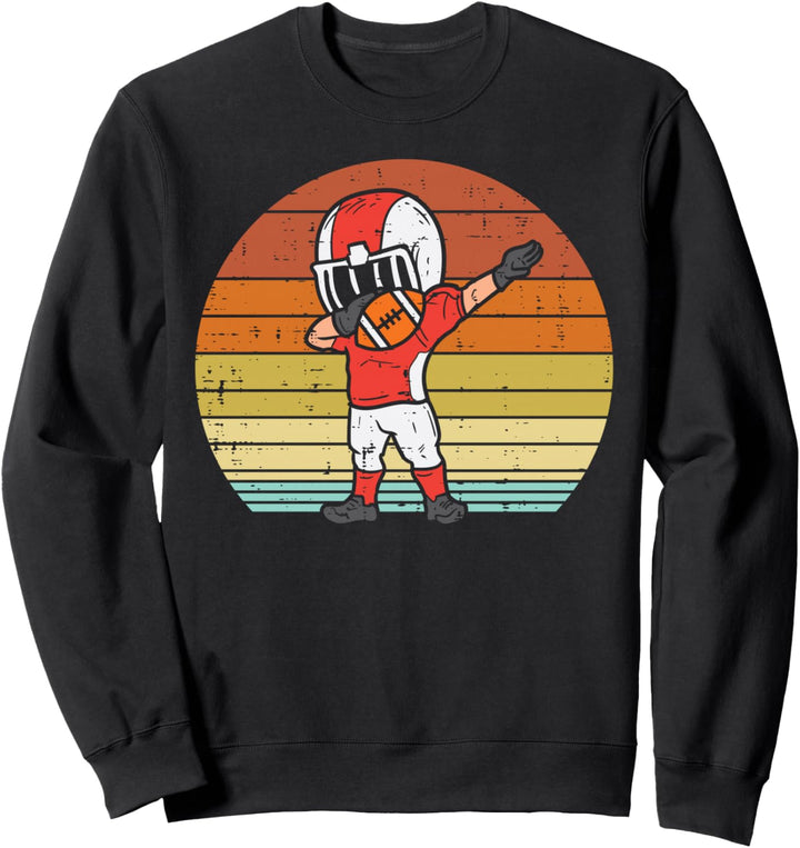 Dabbing American Football Spieler Sunset Retro Dab Dance Jungen Sweatshirt