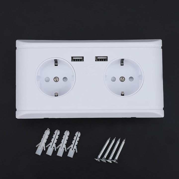 Garosa Steckdose Multifunktion EU Stecker Hochgeschwindigkeits Ladegerät Buchse mit Dual USB Anschlu
