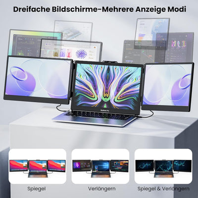 SMISEACOW Tragbarer Monitor S2 – Mobile Laptop Bildschirm Erweiterung 14 Zoll FHD 1080P Portable Mon