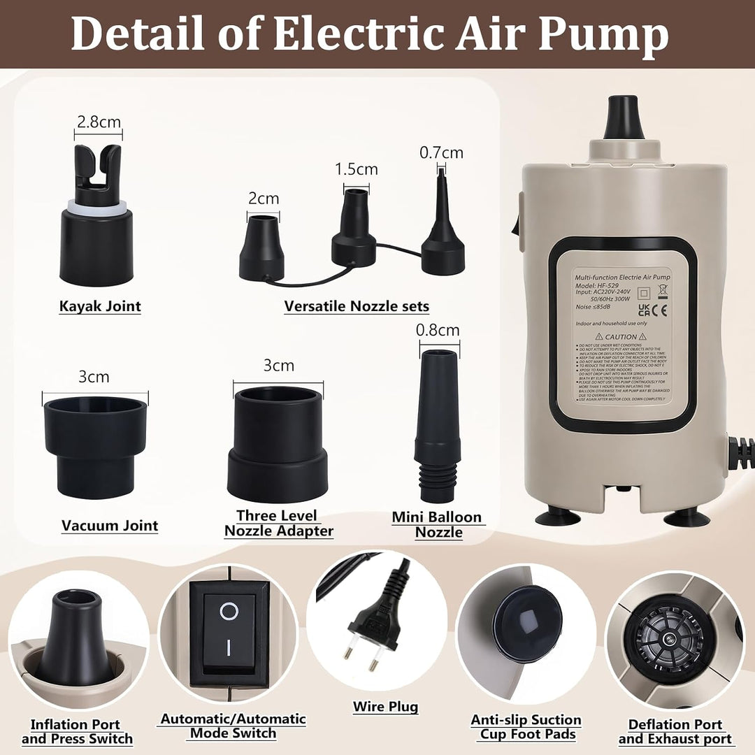 Luftballonpumpe Elektrische, 600W Elektrische Ballonpumpe Kit mit 14 Ballongirlande Kits, 2 Inflatio