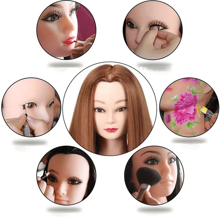 Schaufensterpuppenköpfe Kunsthaar, Dummy-puppenköpfe Zum Üben Von Frisuren, Kopfpuppe Für Salon-Fris