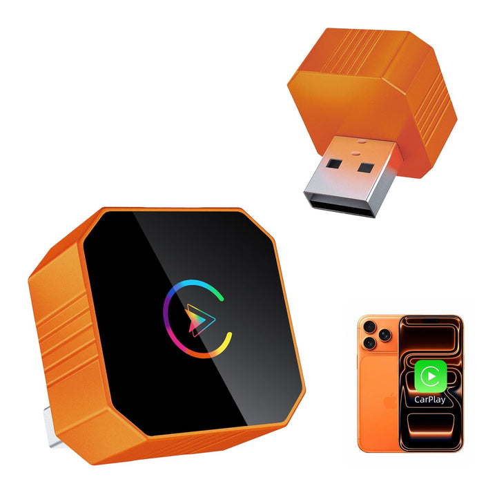 Wireless CarPlay Adapter für iPhone, 2026 Upgrade Wireless Carplay, Plug und Play, USB/Type-C, Schne