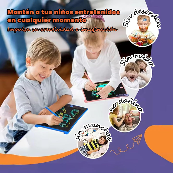2 x Magnettafel für Kinder, 30,5 cm (12 Zoll) + Anleitung mit 100 Zeichnungen, Zaubertafel für Kinde