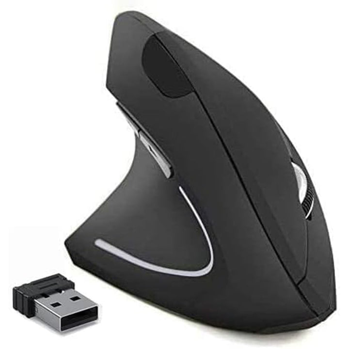 Ergonomische Funkmaus für Linkshänder, Vertikale Kabellose Maus DPI 800/1200/1600 Einstellbar mit US
