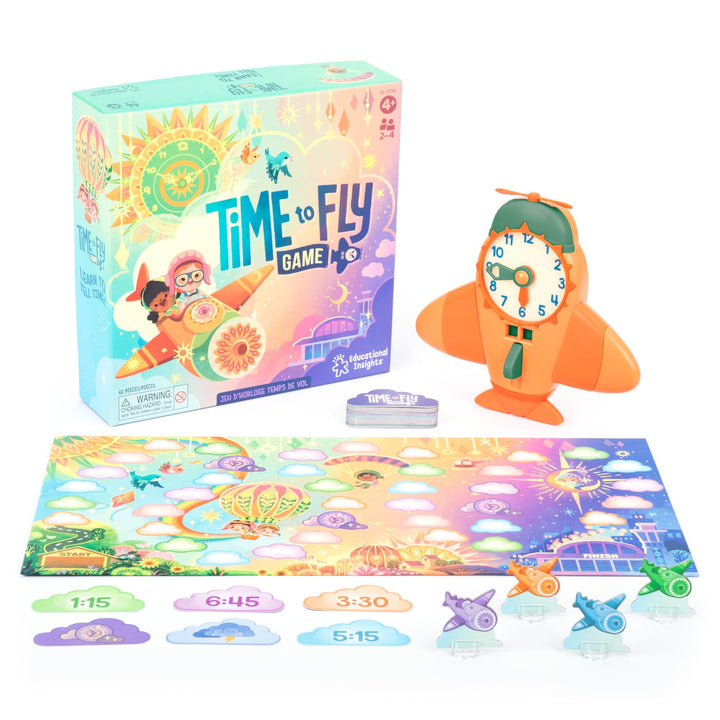 Learning Resources Tik Tak Uhrzeitspiel, Spielzeug für 4-jährige Jungen und Mädchen, Uhrzeitspiel, f