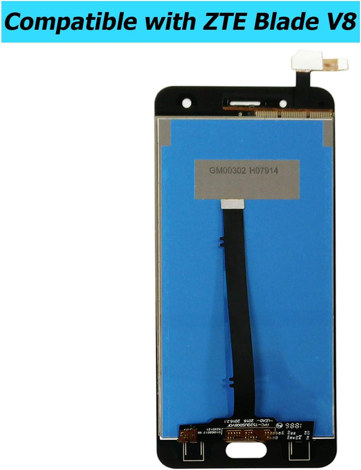 E-YIIVIIL Neu Ersatz LCD Display Kompatibel Für ZTE Blade V8 BV0800, Blade V0800 5,2 inch (Weiss Ohn