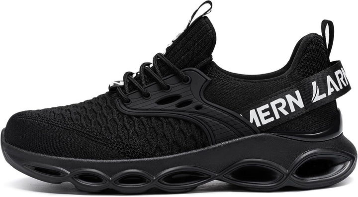 LARNMERN Arbeitsschuhe Herren Sicherheitsschuhe Mode Anti Smashing Stahlkappenschuhe Atmungsaktiv Dä