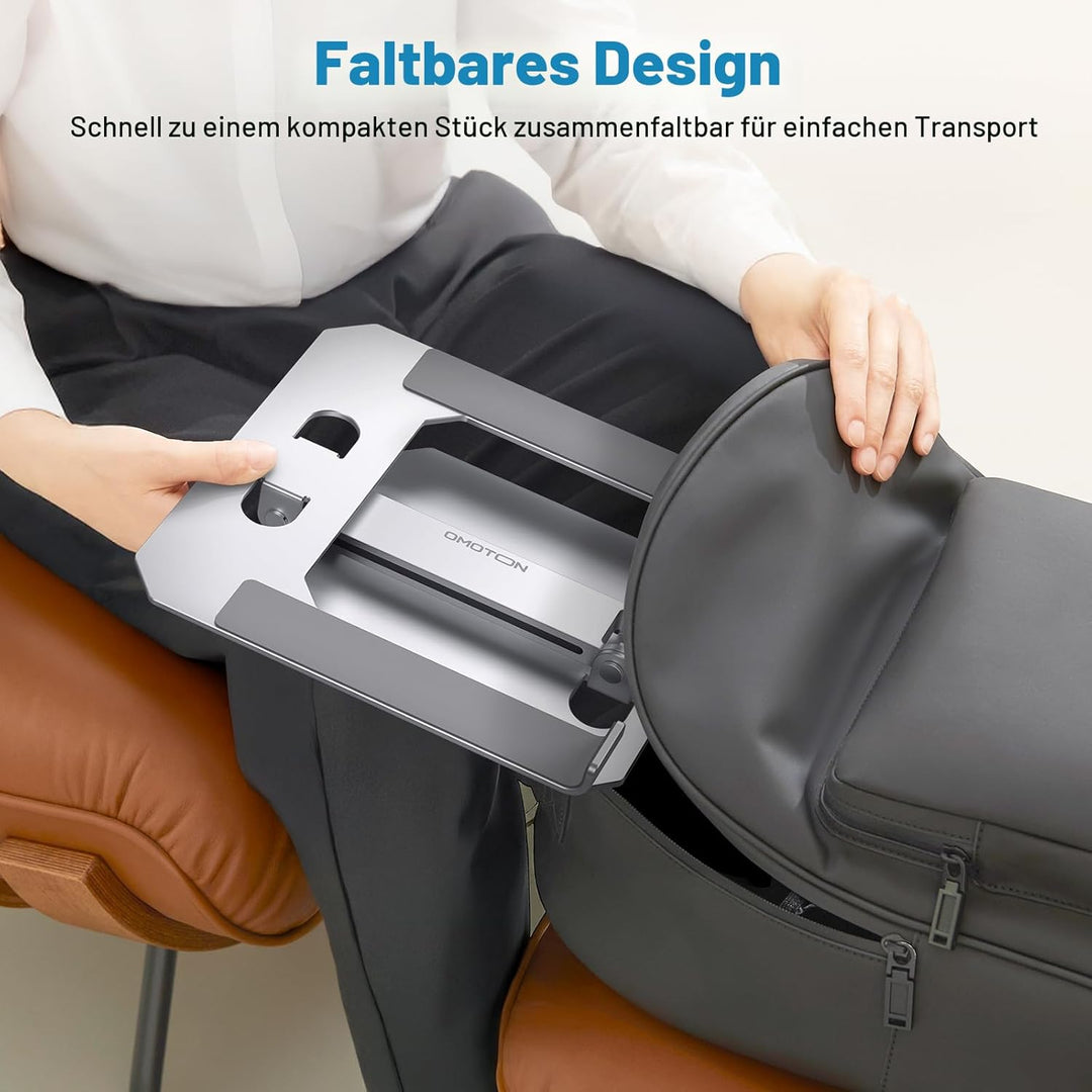 OMOTON Laptop Ständer Höhenverstellbar, Ergonomischer Aluminium Faltbarer Notebook Ständer, Laptop H