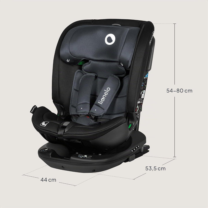 Lionelo Bastiaan RWF Baby- und Kleinkindautositz 0-36 kg von 40–150 cm Grau, Grau