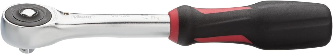 Vigor Umschaltknarre (Vierkant 6,3 mm (1/4 Zoll), 360° Drehgriff, Durchsteckvierkant für Links- und