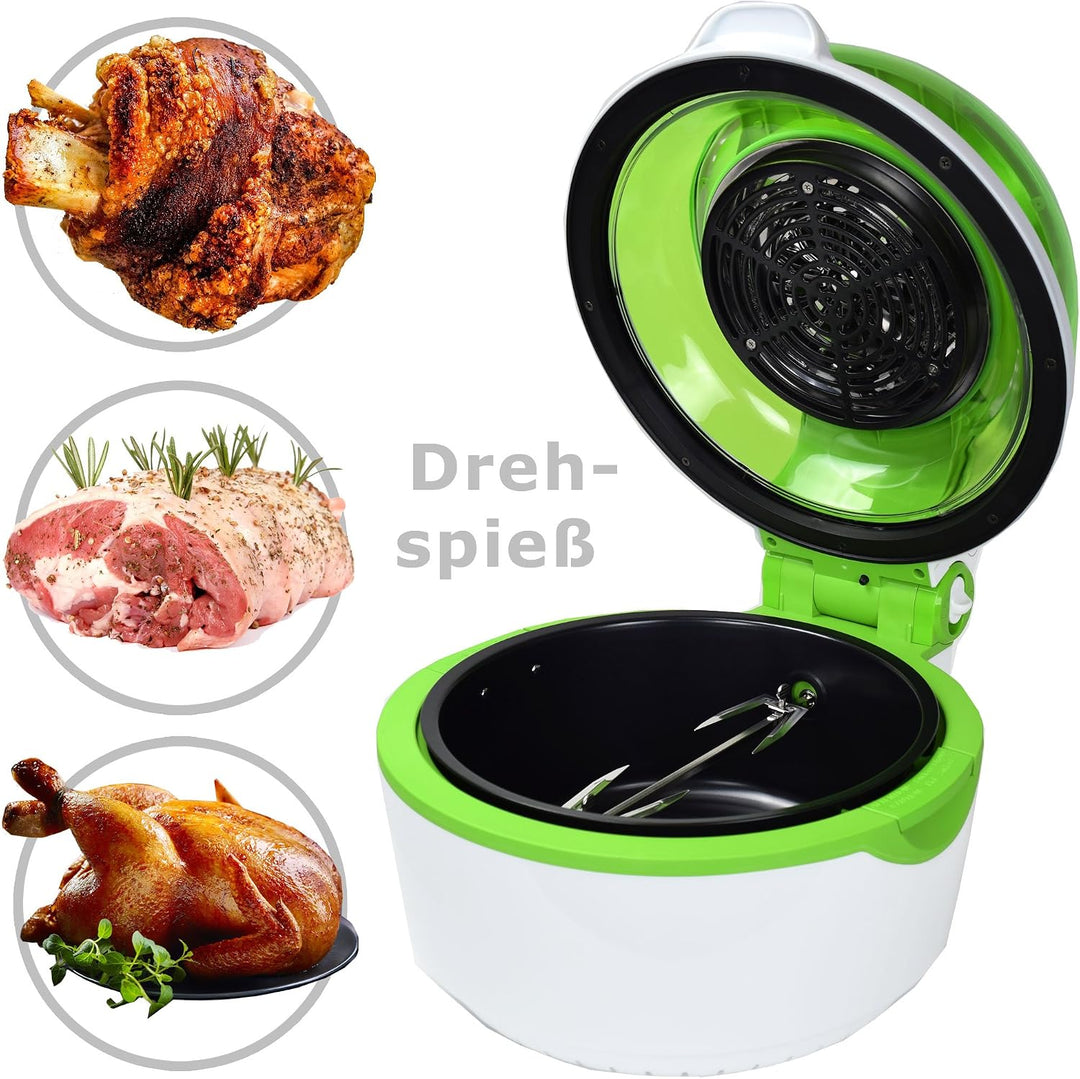 Syntrox Germany Turbo-Heissluftfritteuse Heissluftgarer Fritteuse Air-fryer mit LED-Display, 10 Lite