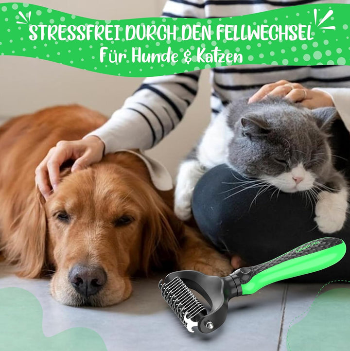 Testnote: Sehr gut - Unterwollbürste & Unterfellbürste I Hundebürste & Katzenbürste für langhaar I U