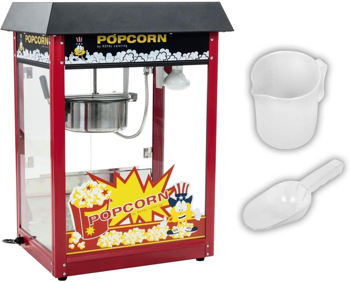 Royal Catering Popcornmaschine Popcornmaker RCPS-16E (1.600 W, Arbeitsleistung 5 kg/h 16 L/h, Topfdu
