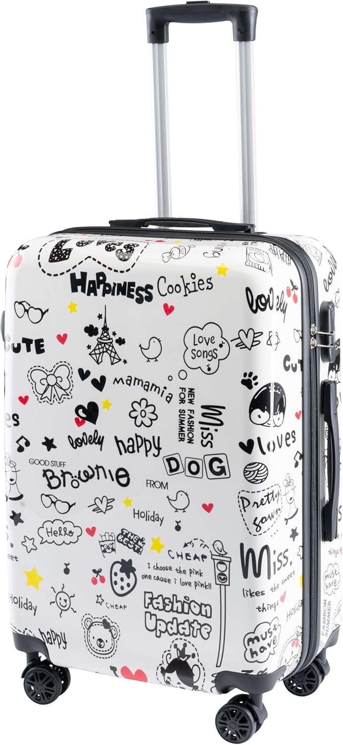 Xonic Design Reisekoffer - Hartschalen-Koffer mit 360° Leichtlauf-Rollen - hochwertiger Trolley mit