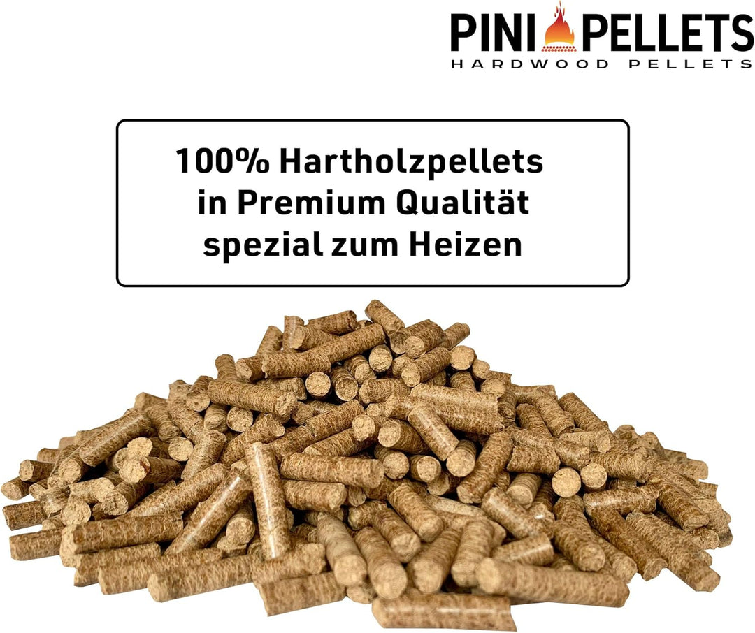 Hartholz Pellets 6 mm PINI 30Kg zum Heizen Grillen Räuchern Smoken