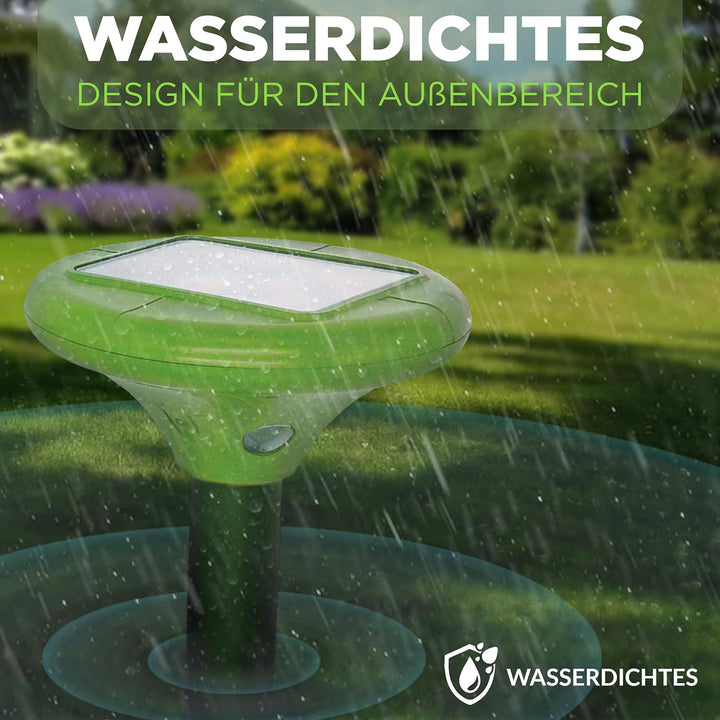 ISOTRONIC Solar LED Maulwurfabwehr Vibrasonic mit Vibrationsmotor 3er Set solarbetrieben Wühlmausfre