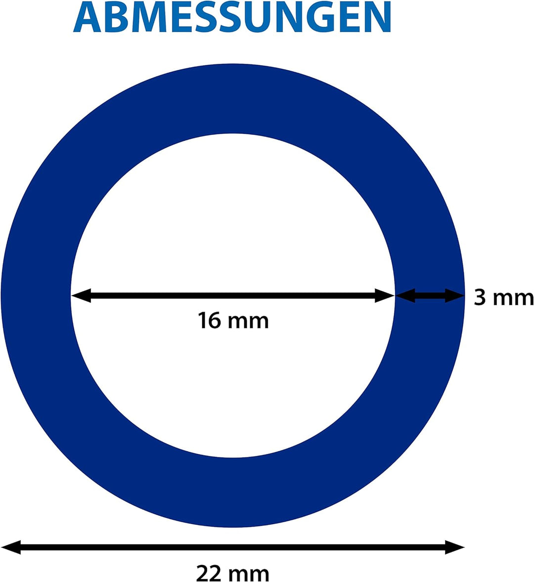 ARKA PVC-Schlauch - 16/22 mm, 3 m, Blau - Flexibler und widerstandsfähiger Schlauch für Wasser- und