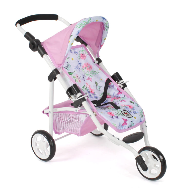 Bayer Chic 2000 - Puppenbuggy Lola, Jogging-Buggy, Puppenjogger, Puppenwagen, Flowers, 612-53, Flowe