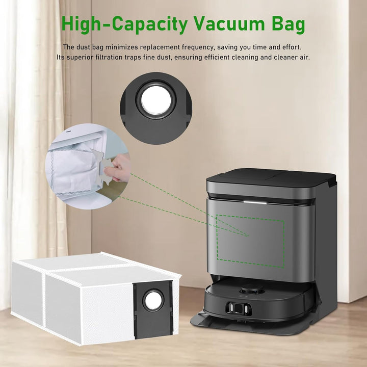 Ersatzteil für Eureka J15 Pro Ultra Staubsauger Zubehör Set, Hauptbürste,4 Wischtücher,3 Staubbeutel