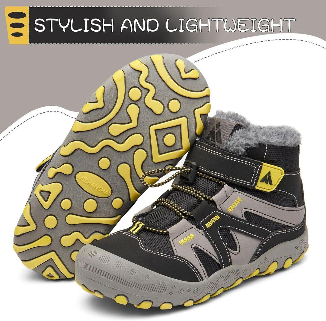 Mishansha Kinder Winterschuhe Warm Gefüttert Winterstiefel Jungen Mädchen Schneestiefel Outdoor ruts