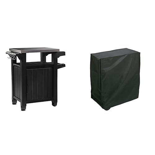 Keter BBQ Beistelltisch Unity & Rayen AA236 Schutzhülle für Grill, rechteckig, PEVA (Polyethylen-Vin