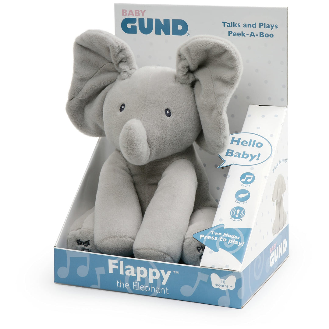 GUND- GND GBG Anmt Flappy TheElephant Git, mehrfarbig, 6054485, Italienische Version Flappy der Elef