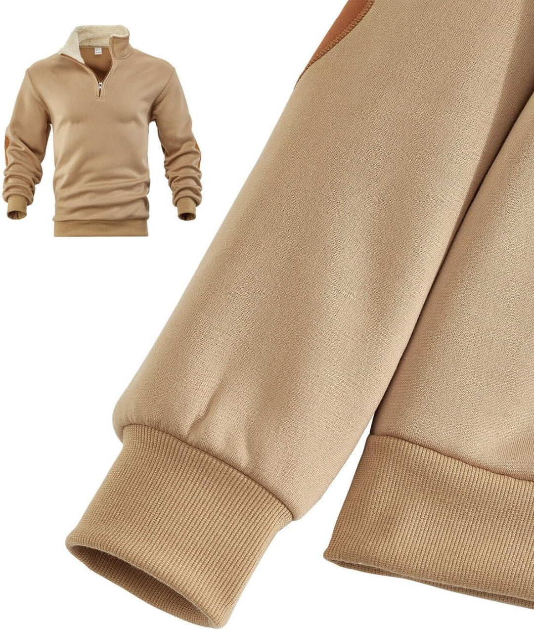 Soltice Herren Langarm Sweatshirt mit Brusttasche, Gestreifter Strickpullover mit Kragen, Meliert, W
