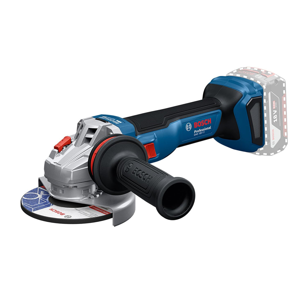 Bosch Professional 18V System Akku-Winkelschleifer GWS 18V-11 (Scheibendurchmesser 125 mm) ohne Dreh