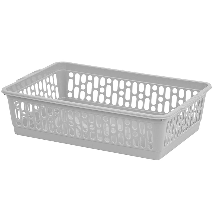 #11 12x Aufbewahrungskorb grau - 25 x 15 - Körbchen - Kunststoffkorb - Organizer - Ordnung - Aufbewa