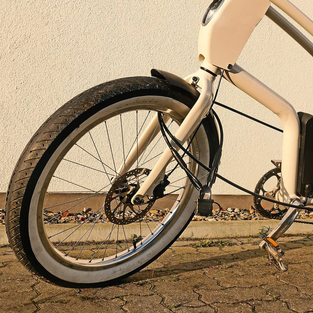 Drahtseile24 Stahlkabel Schwarz, Seilschloss, Stahlseil ummantelt mit Ösen & Schloss – Kabelschloss