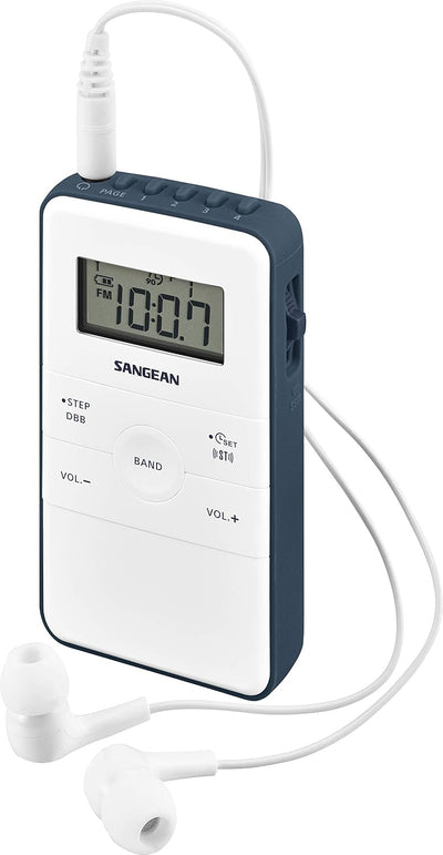 Sangean DT-140 Weiss/Blau (Pocket 140), Petite Taille