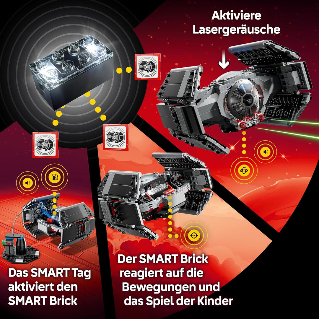 LEGO Star Wars 75421 SMART Play: Darth Vaders TIE Fighter - Interaktives All-in-1 Spielset mit SMART