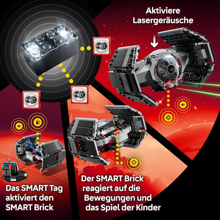 LEGO Star Wars 75421 SMART Play: Darth Vaders TIE Fighter - Interaktives All-in-1 Spielset mit SMART