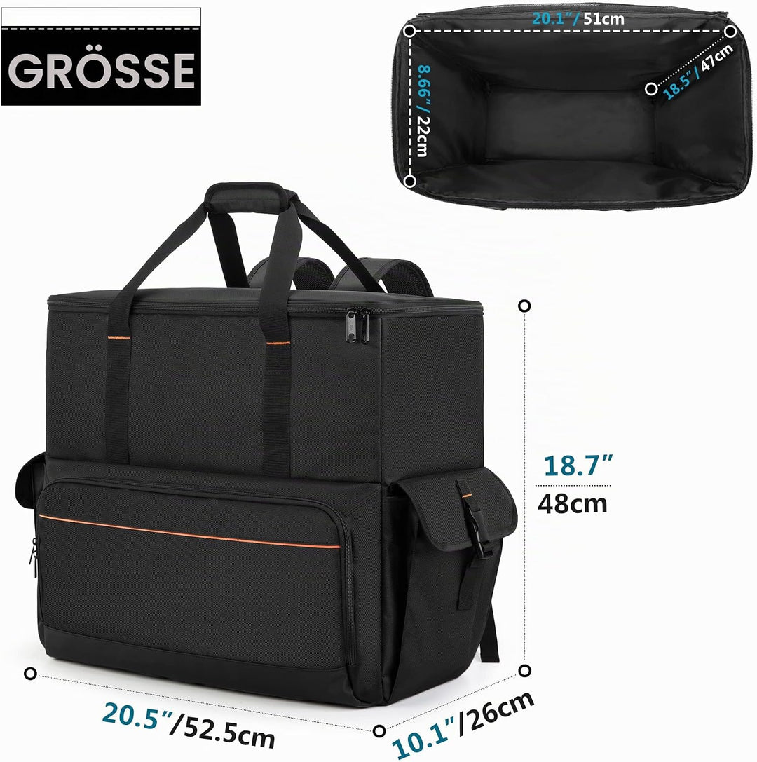Trunab PC Host Tragetasche, Computer Rucksack für Prozessoren, Maus, Tastatur, Kopfhörer und Kabel,
