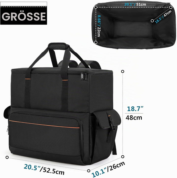 Trunab PC Host Tragetasche, Computer Rucksack für Prozessoren, Maus, Tastatur, Kopfhörer und Kabel,